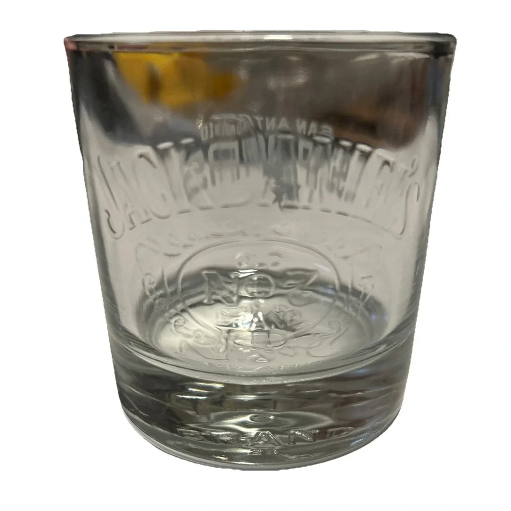 Jack Daniels San Antonio‎ Spurs Logo Collectible Bourbon Rocks Ebossed Glass